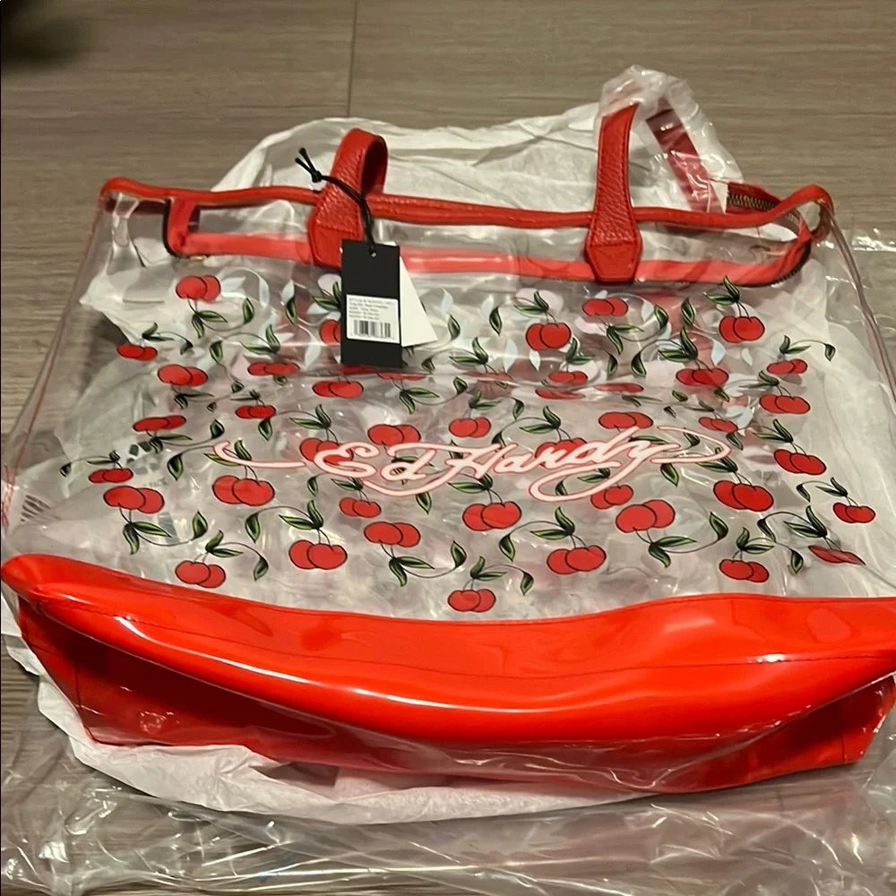 Ed Hardy clear tote